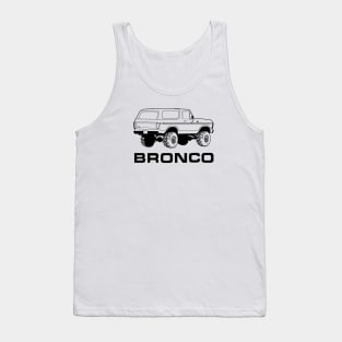 1978-1979 Bronco Rear, Black Print Tank Top
